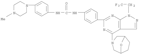 Urea, N-[4-(4-Methyl-1-piperazinyl)phenyl]-N'-[4-[4-(8-oxa-3-azabicyclo[3.2.1]oct-3-yl)-1-(2,2,2-trifluoroethyl)-1H-pyrazolo[3,4-d]pyriMidin-6-yl]phenyl]-